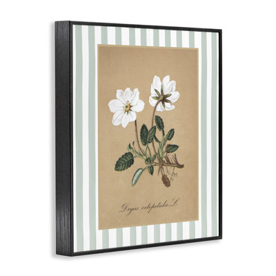 Giclée encadrée à rayures blanches et blanches