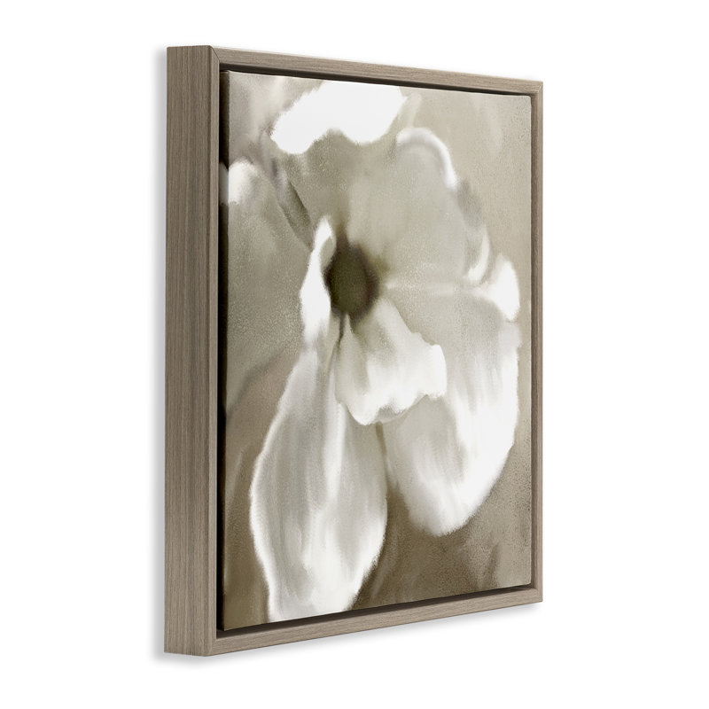 «Blooming Magnolia Petals», art mural encadré par Kim Allen, Cadre flottant orme Montalcino, H 25 po x l 25 po
