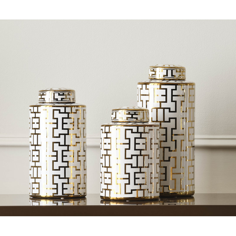 Noble Handmade Porcelain Jars (3 Piece Set)
