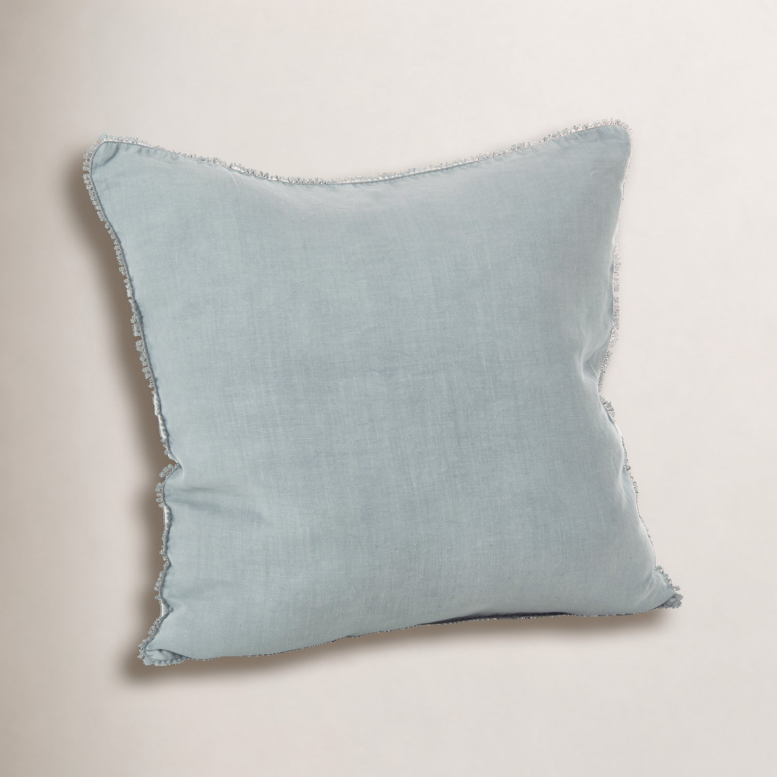 Garter 20" x 20" Linen Throw Pillow, Blue-Gray