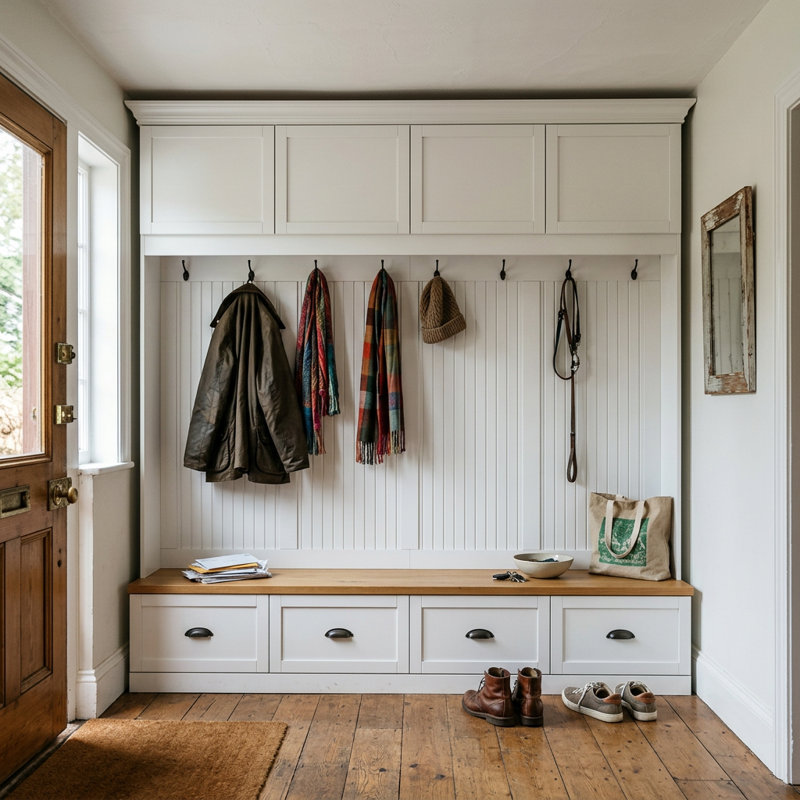 98.8'' W Hall Tree With Bench And Shoe Storage