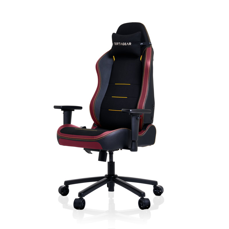 Vertagear Adjustable Reclining Ergonomic Faux Leather Swiveling PC & Racing Game Chair, Burgundy