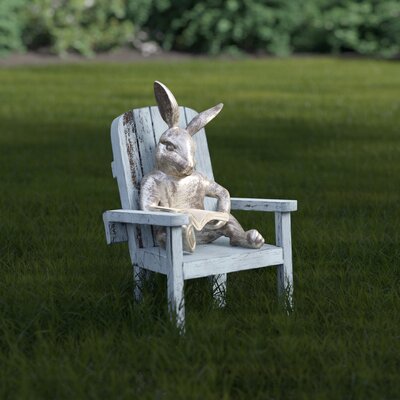 Plow & Hearth Reading Rabbit Garden Statue & Reviews | Wayfair