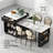 82.6" Fluted Kitchen Island with Extendable Table Seats 4-6, Built-in Power Outlet & Double-Side Storage, Black-522811717