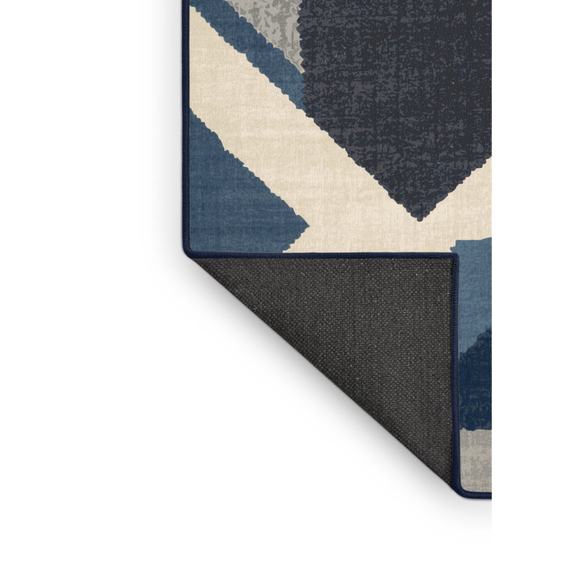 Tapis moelleux moelleux à imprimé bloc Elbridge, 2x3