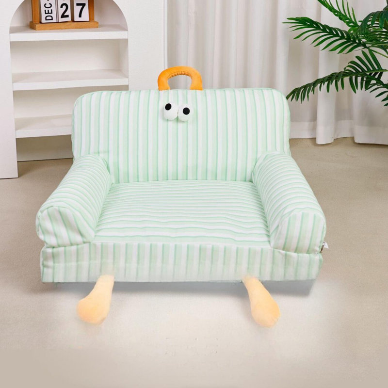 Canapé-lit nid de chat, Grande taille: L 19,69 po x l 23,62 po, Vert