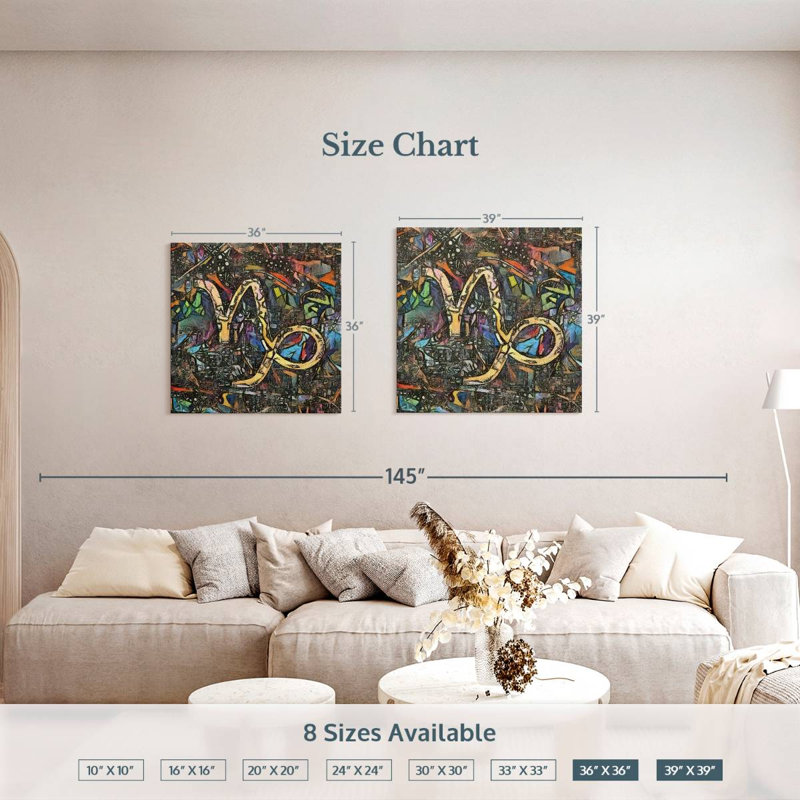 Adella Capricorn, 36" H x 36" W