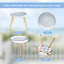 Table basse ronde détachable, table d'appoint moderne avec plateau amovible, petite table de bout décorative pour salon, chambre à coucher, balcon, blanc-507662873