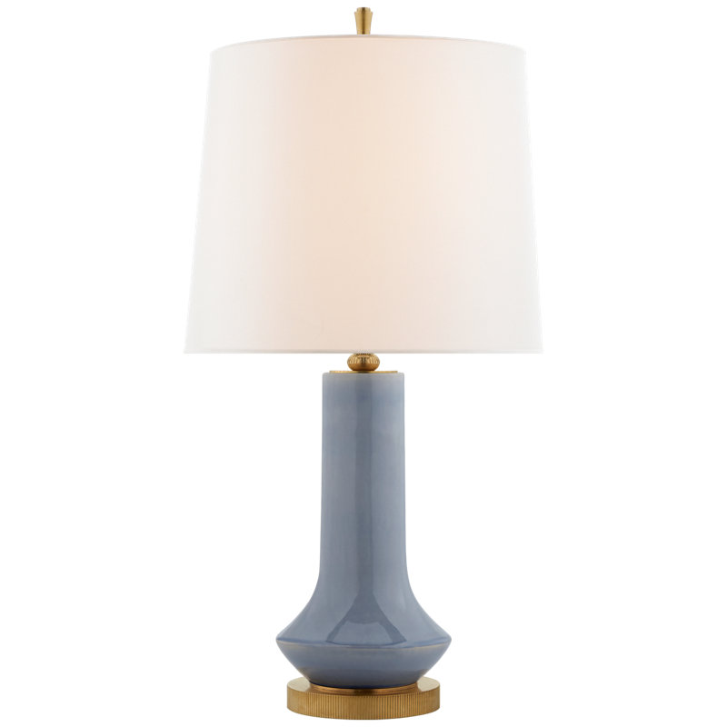 Thomas O'Brien Luisa Large Table Lamp, Polar Blue Crackle