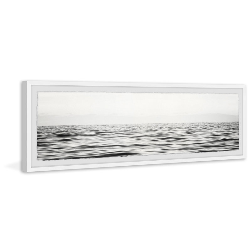 B&W Sea par Marmont Hill - photographie panoramique de cadre photo, H 15 po x l 45 po x P 1,5 po