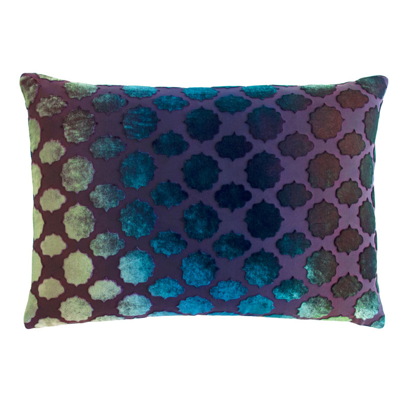 Lumbar Pillow Cover & Insert, Peacock, 14" x 20", Down