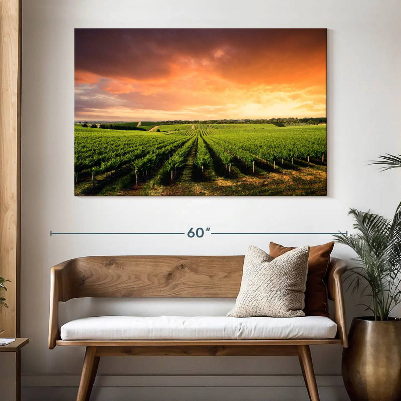 Alvord Vineyard Sunset Horizon, H 34 po x l 51 po