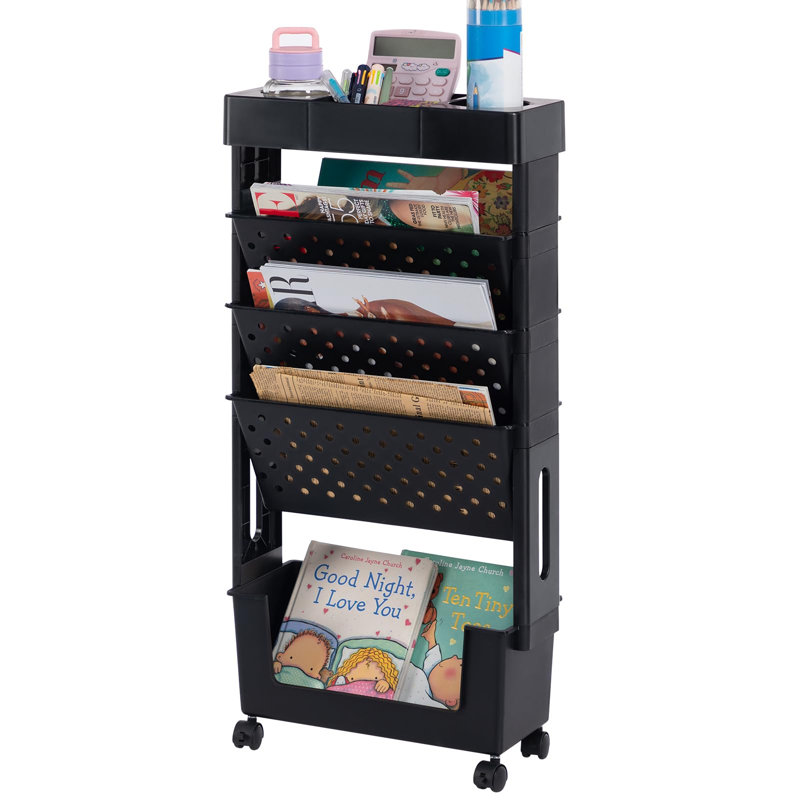 77cm H x 38cm W Book Cart, Black