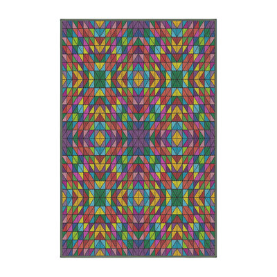Tapis rouge/bleu/vert/rose à tissage électrique
