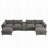 142'' Modular Sectional Sofa with Movable Storage Ottoman and Console-259734166