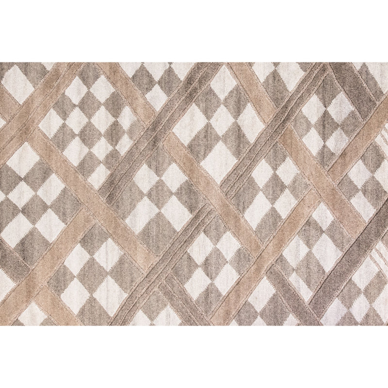 Tapis de haute qualité en bouleau noué à la main, Rectangle 8 pi x 10 pi