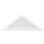 Triangle Surface Mount Functional Standard Frame PVC Gable Vent 11/12 Pitch