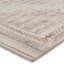 Tapis géométrique en polyester tissé à la machine lavable à la machine en beige / bourgogne-68307919
