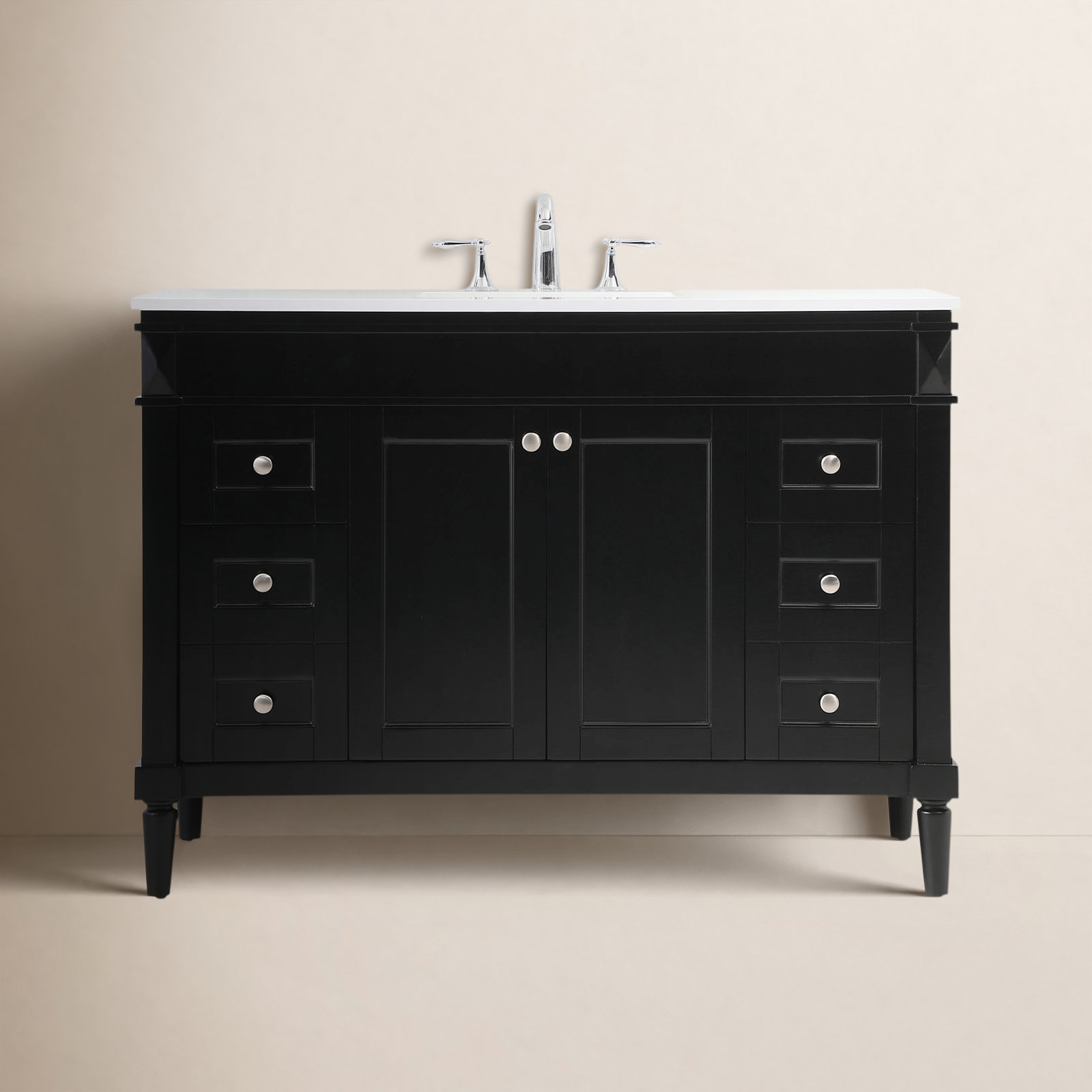 Readington 48'' Single Bathroom Vanity, Black