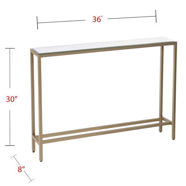 Mercer41 Adolphus Glass Top Console Table & Reviews | Wayfair