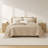 King 3 Piece Cotton Quilt Set Linen