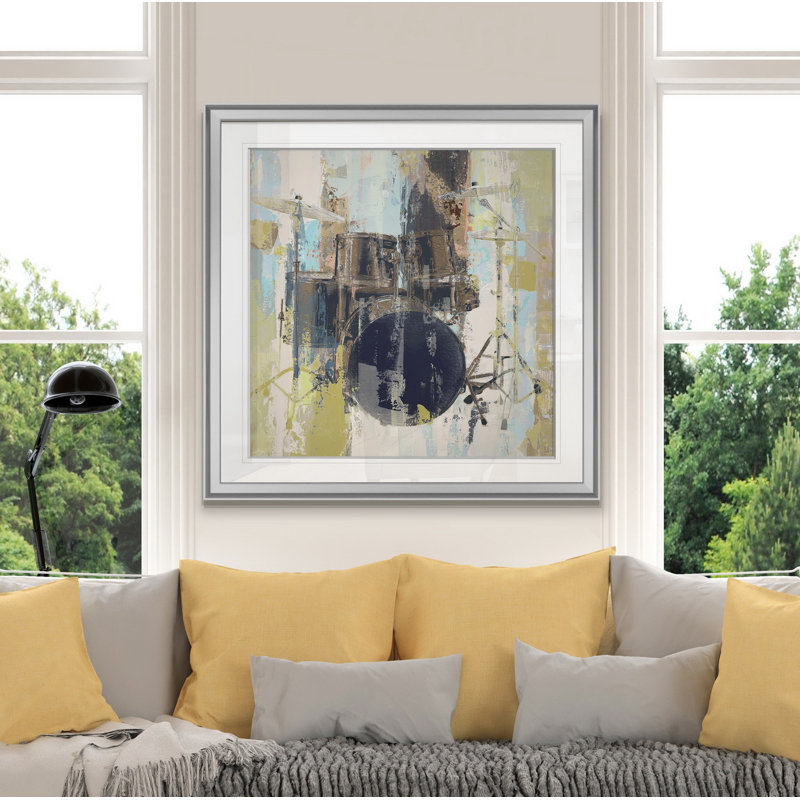 « rouge-gorge tambour », peinture, H 16 po x l 16 po x P 1,5 po, Encadrement argenté