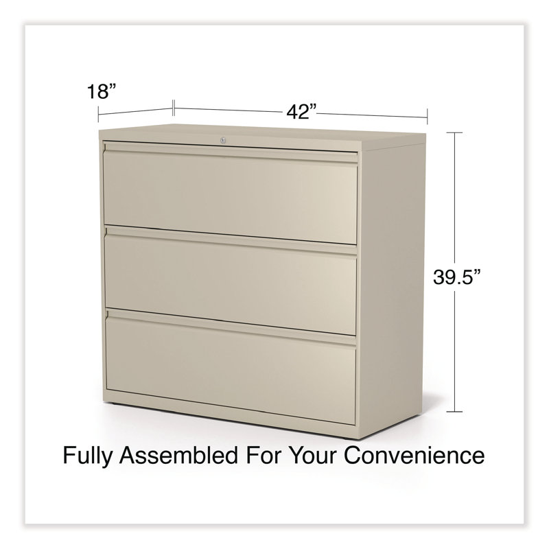 Putty 3-Drawer Lockable Lateral File Cabinet