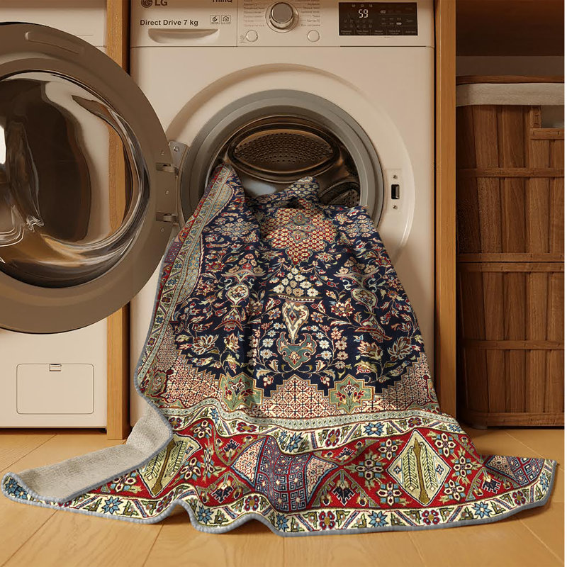 Tapis 100% traditionnel lavable à la machine 2577, Rectangle 2 pi x 3 pi