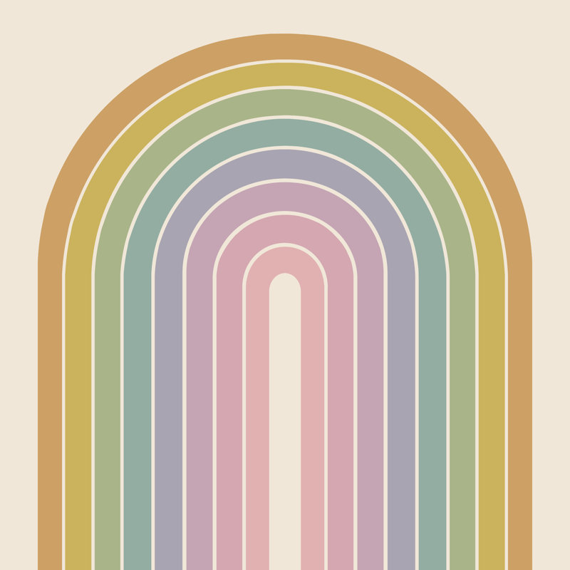 «Gradient Arch» par Color Poems - impression sur toile tendue, H 20 po x l 20 po, Non, Cadre doré à une seule photo