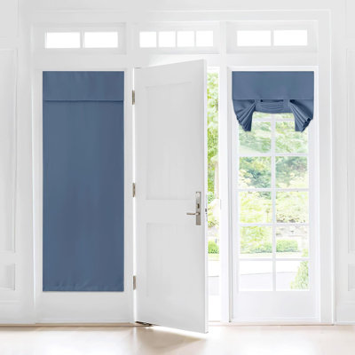 NICETOWN Door Curtains, Privacy Thermal Insulated Tie up Glass Shades, Easy to Install Front Door Curtain, 1 Panel