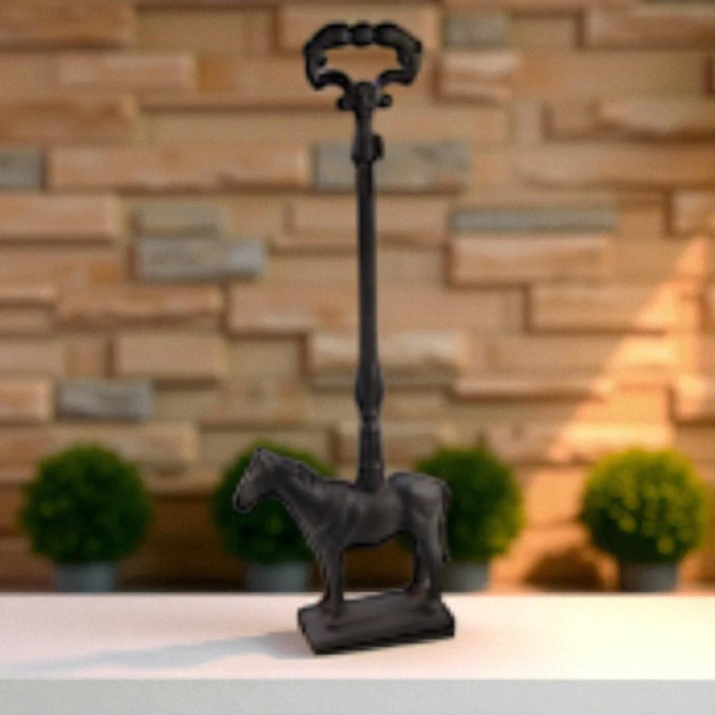 Cast Iron Horse Door Stop Antique Style Hand Finished Heavy Duty Decorative Door Holder for Home Office Use