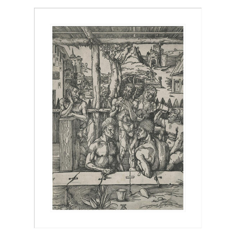 «Das Mannerbad» par Albrecht Dürer, 29.5" H x 22.89" W