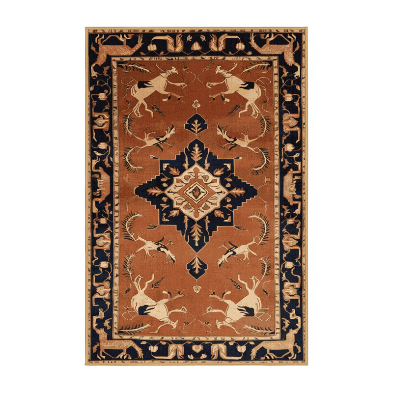 Tapis brun lavable à la machine, Rectangulaire 2 pi x 3 pi