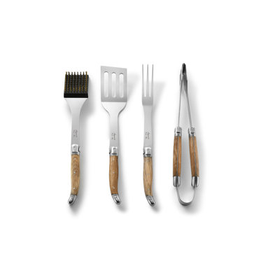 Ensemble de 4 outils de barbecue avec étui de rangement French Home French French