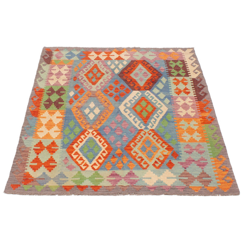 Tapis bleu foncé unique 4 pi 10 po x 6 pi 4 po Allesandra