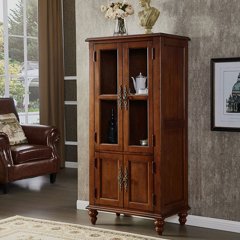 American Light Luxury Solid Wood Accent Cabinet