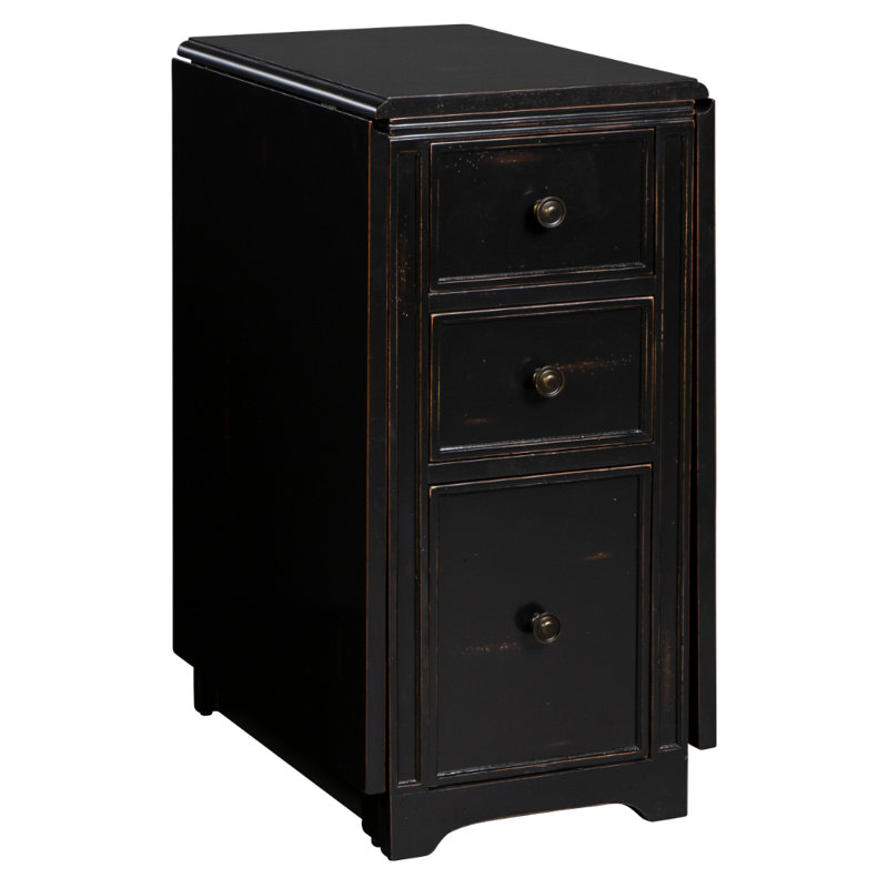 Drop Leaf Desk With Expandable Work Surface, Brown