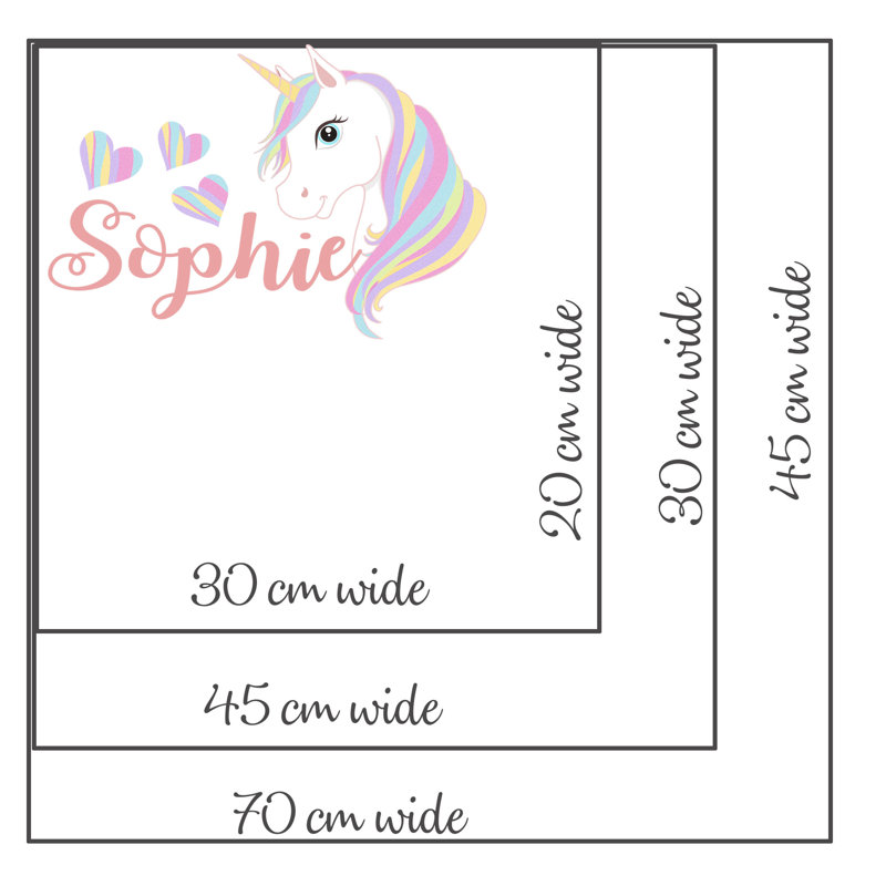 Personalised Unicorn Wall Sticker, Yes