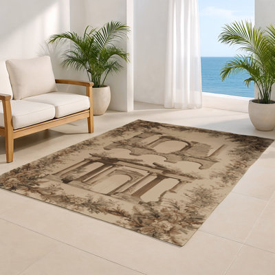 Tapis d'intérieur et d'extérieur brun français