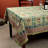 Hand Block Print Cotton Floral Tablecloth Beige Green-766617588