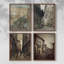 Vintage Landscape LXXVI  Framed Print - Set of 4-776842863-776842860