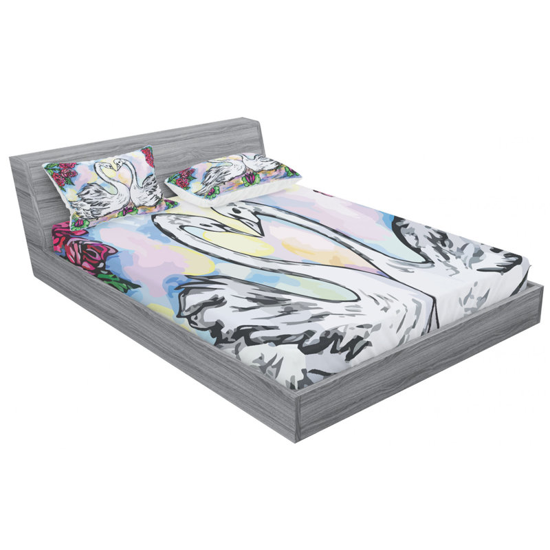Microfiber Sheet Set, Queen Sheet Set with Fitted Sheet
