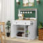 Buffet de cuisine 35 po blanc avec porte-gobelets et rangement