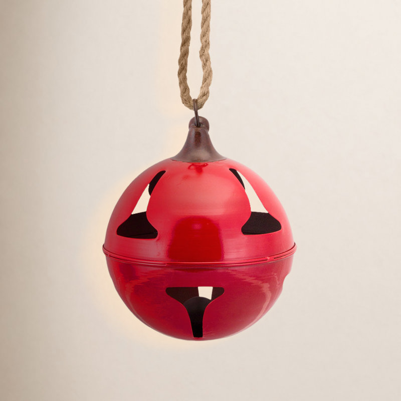 Boules de Noël en forme de cloche, H 27 po x l 8 po x P 8 po, Rouge