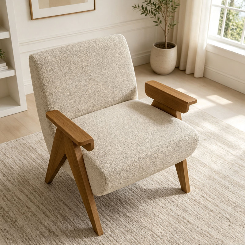 Fauteuil d'appoint H 31 po, Beige