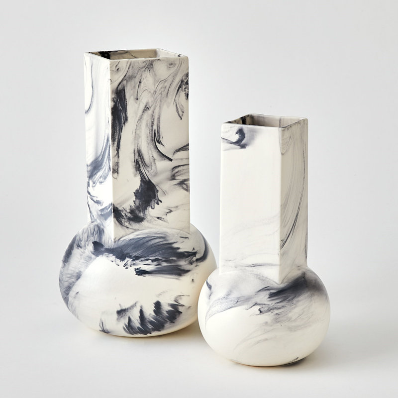 Earthenware Table Vase, Overall Height-  13"