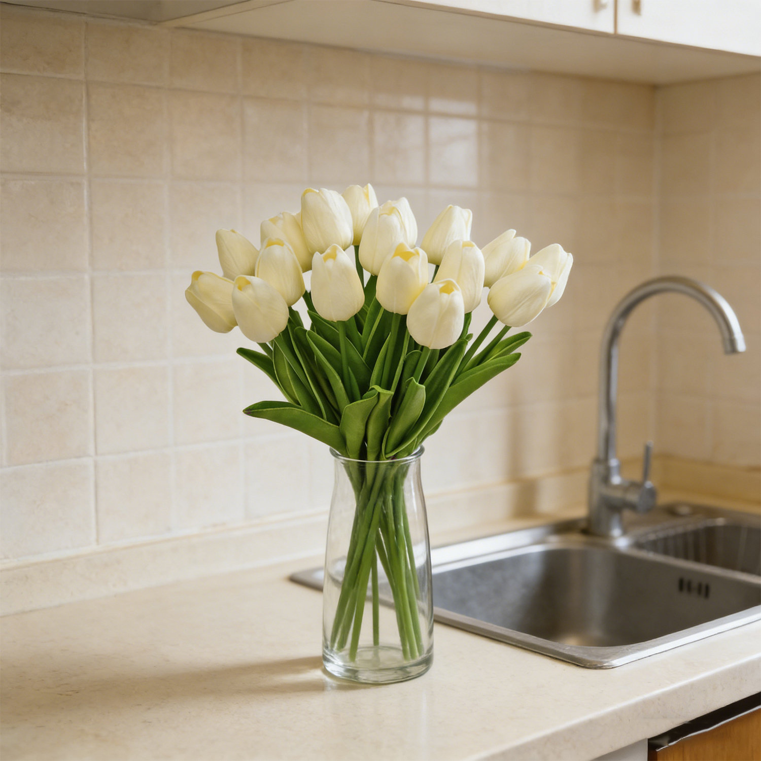 Tulip Floral Stems, Light Yellow