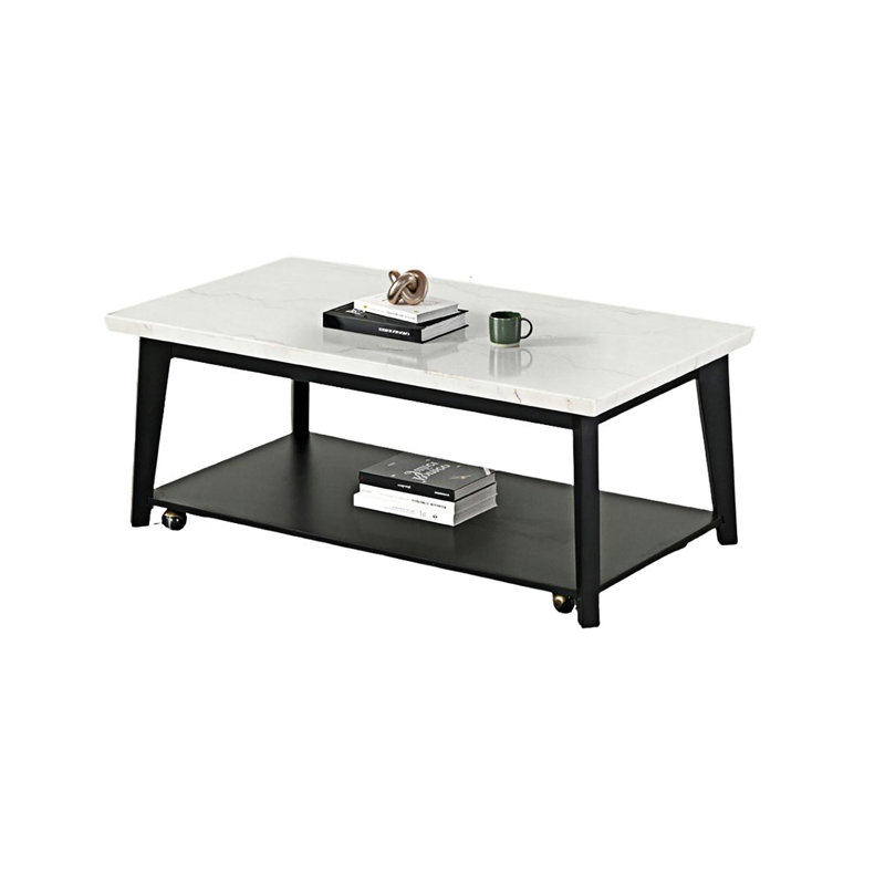 Contemporary  Rectangle Coffee Table With Storage Shelf