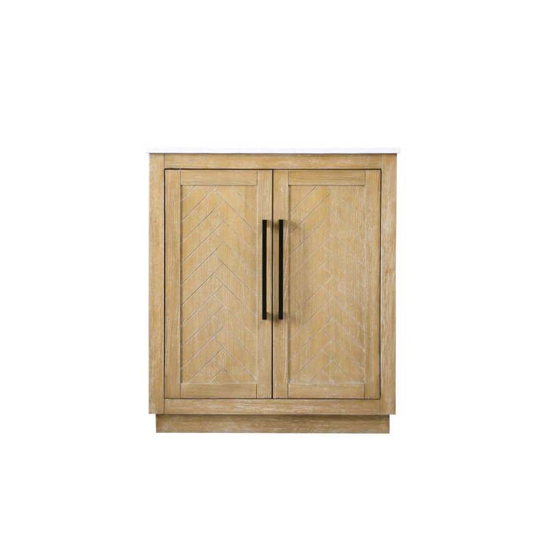Meuble-lavabo simple 30 po, Lin chêne