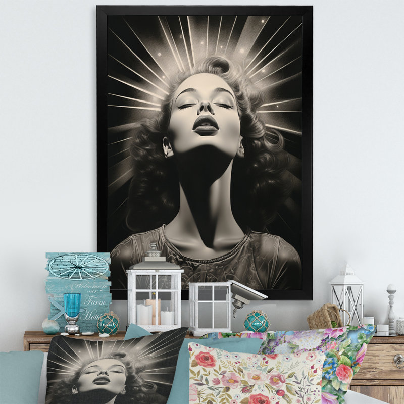 Spiritual Insight V sur toile, H 32 po x l 16 po x P 1 po, Cadre photo noir